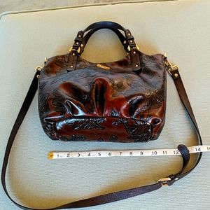 Italian leather hobo handbag
